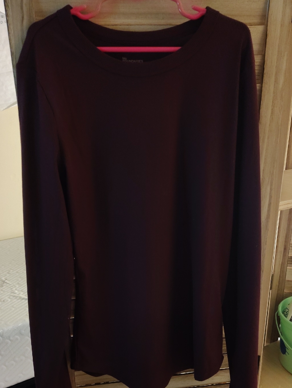 Women’s Long Sleeve Crew Neck Top - Dark Plum